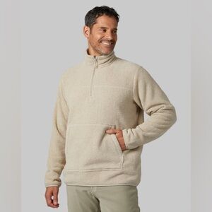 Men's Cream Quarter-Zip Sweater